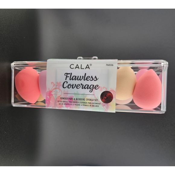 CALA Flawless Coverage Powder Puff Blending Sponge Set Makeup Applicator - Picture 1 of 7